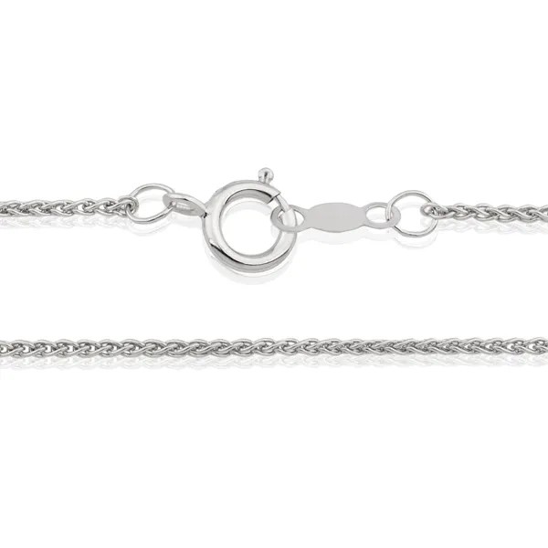 Spiga Chain 42cm 1mm — 14K White Gold